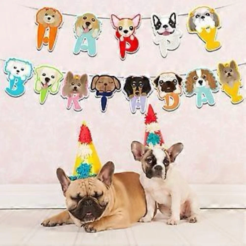 NEW Dog Party Banner Puppy Happy Birthday Banner